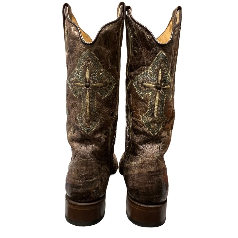 Roper Women’s Handmade Tan Leather Boots Size 10 - Picture 5 of 8
